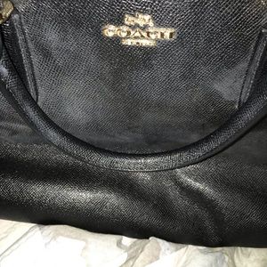 Coach purse soft material inside black